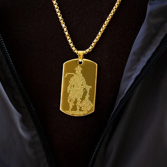 🌟 Golden Hanuman Chalisa Pendant with Chain | Gold-Plated Spiritual Jewelry for Men | Divine Blessings & Protection ⭐⭐⭐⭐⭐ 558,609 Reviews